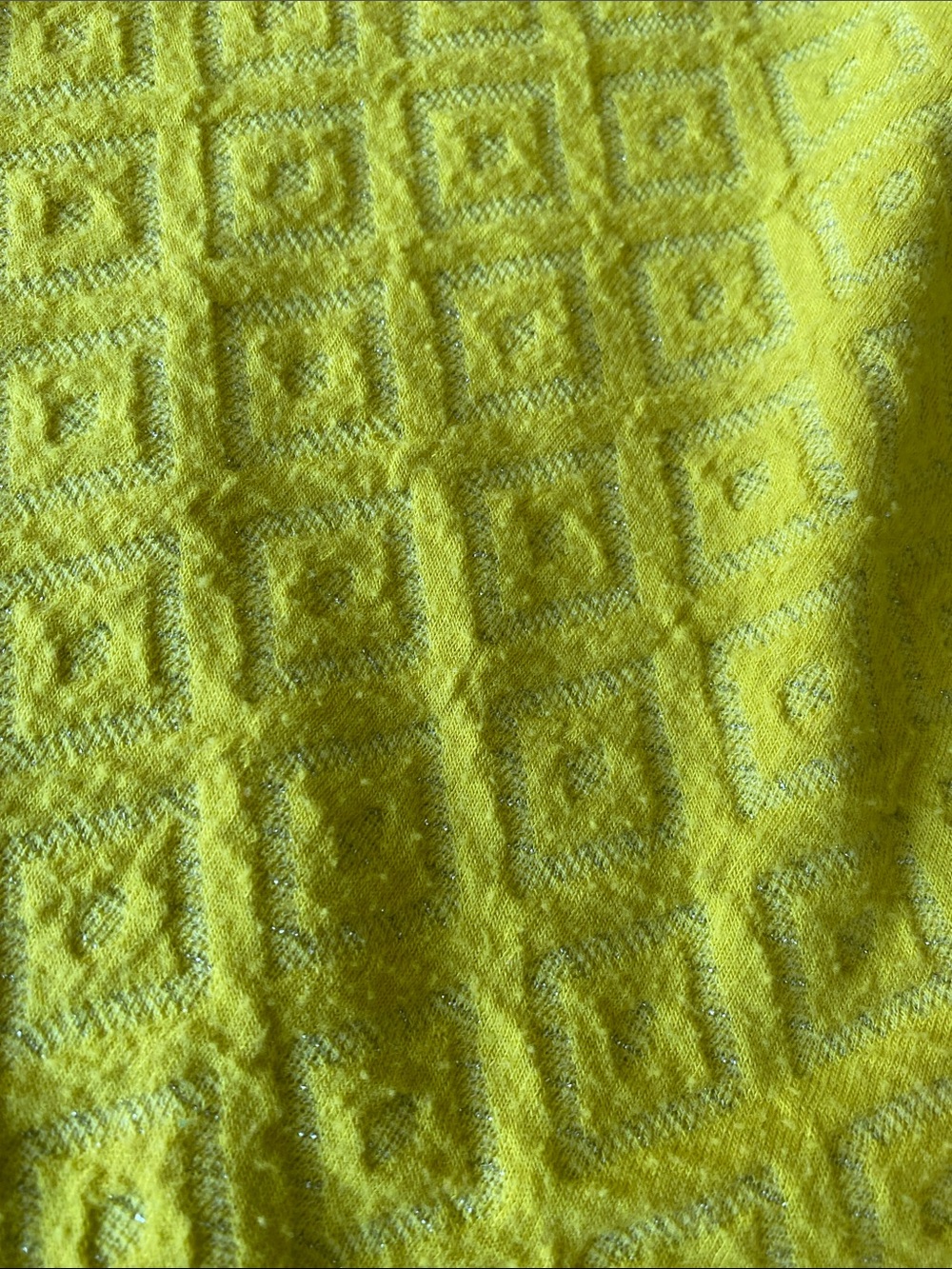 Anthro Yellow Textured Peter Pan Collar Blouse with Embellished Collar - Picture 4 of 12